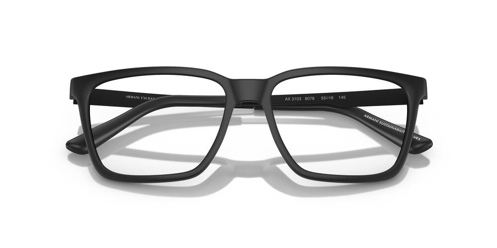 Lentes Oftálmicos Armani Exchange AX3103 Negro Mate