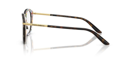 Lentes Oftálmicos Dolce & Gabbana DG3410 Carey/Blanco