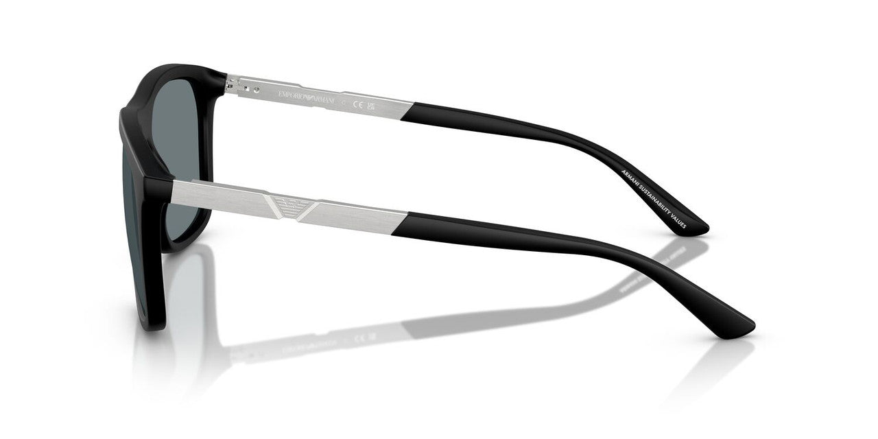 Lentes De Sol Emporio Armani EA4237 Negro Mate/Plateado