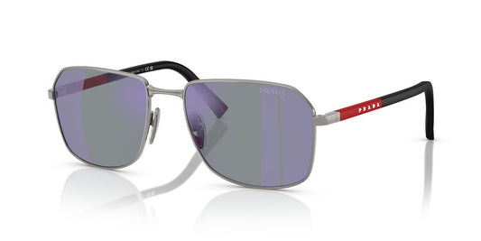 Lentes De Sol Prada Linea Rossa SPSA51 Plateado Oscuro