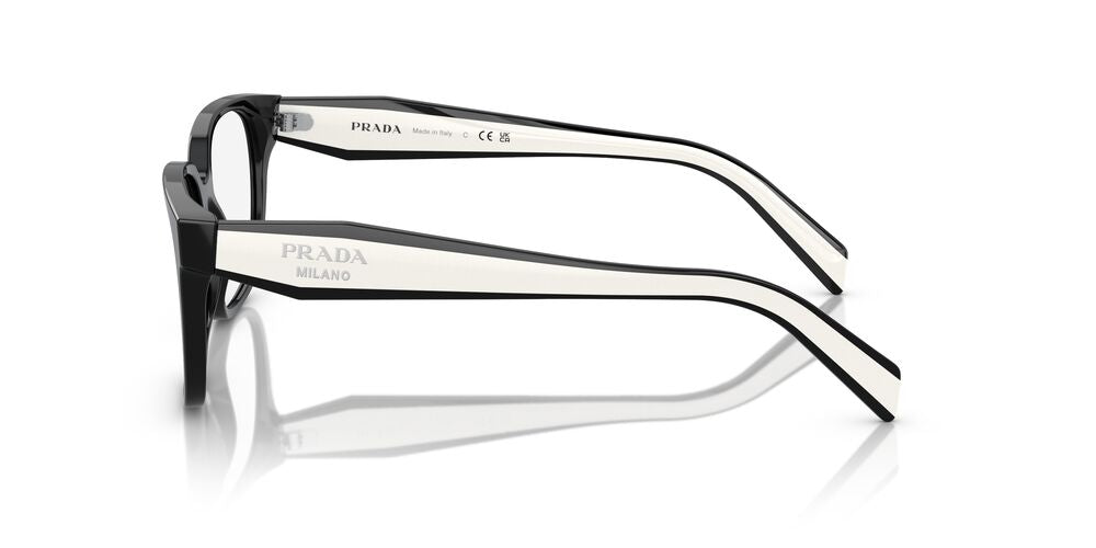 Lentes Oftálmicos Prada VPR17Z Negro/Blanco