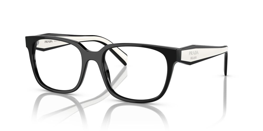Lentes Oftálmicos Prada VPR17Z Negro/Blanco