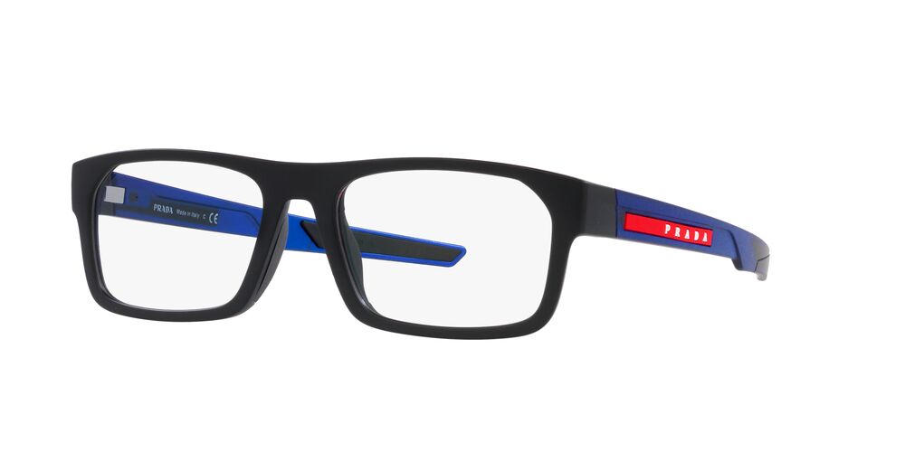 Lentes Oftálmicos Prada Linea Rossa VPS08O Negro Mate/Azul