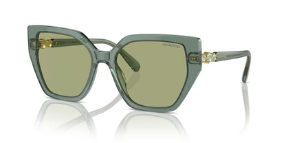 Lentes De Sol Swarovski SK6016 Verde Transparente