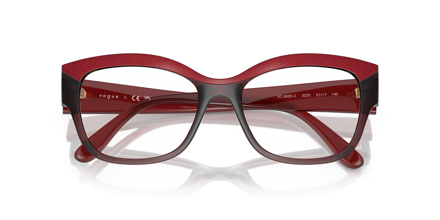 Lentes Oftálmicos Vogue VO5635-U Rojo Transparente