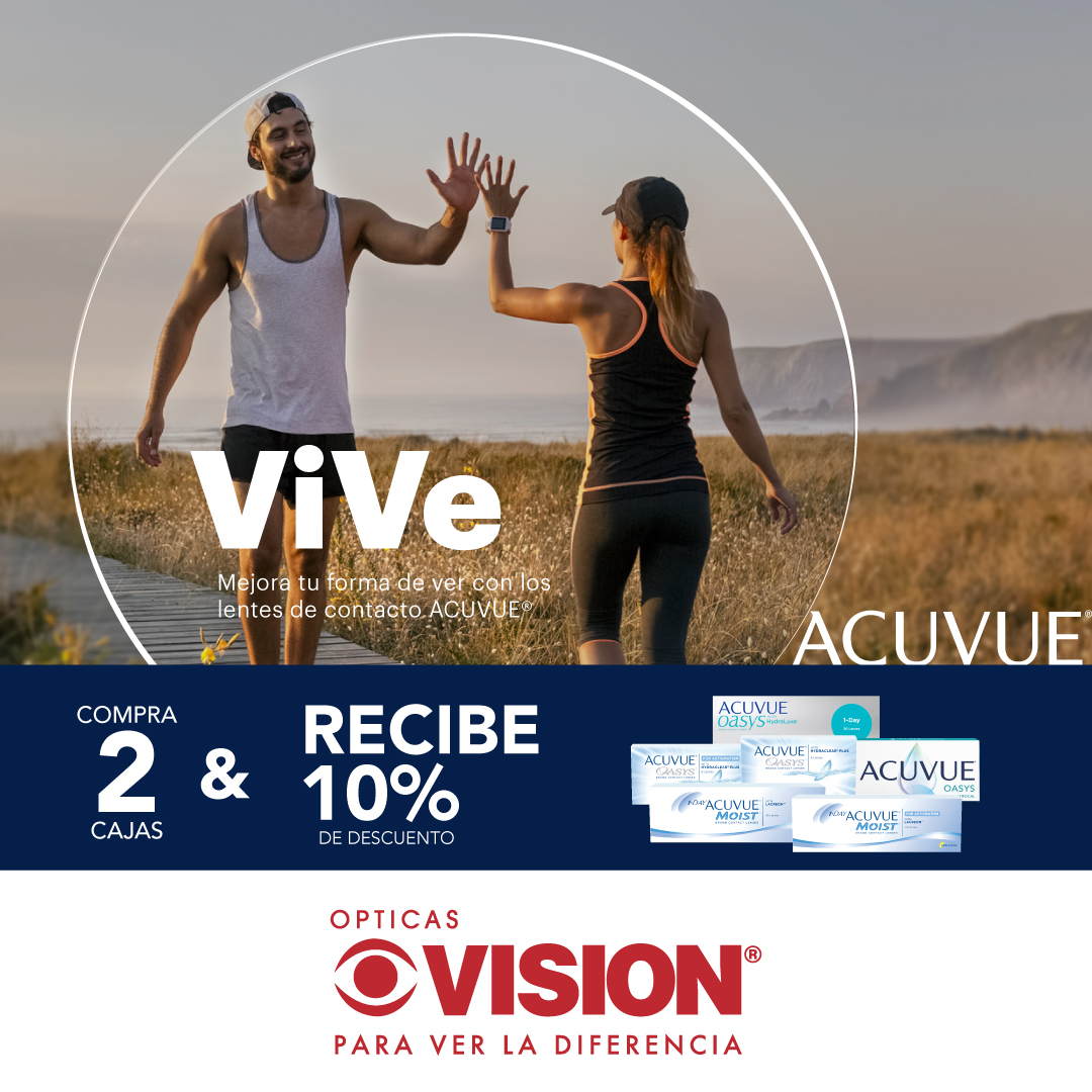 10% desc. en 2da caja Lentes de Contacto Acuvue