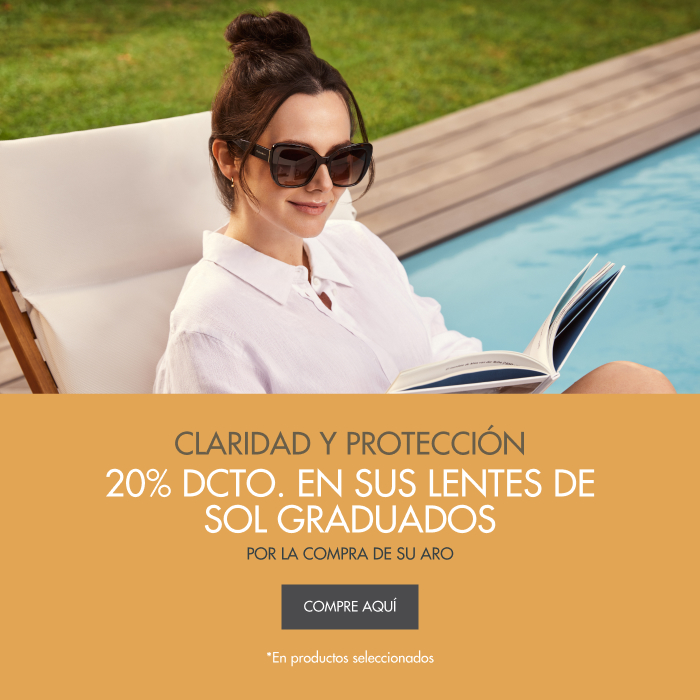 20% Descuento Lentes de SOL Graduados