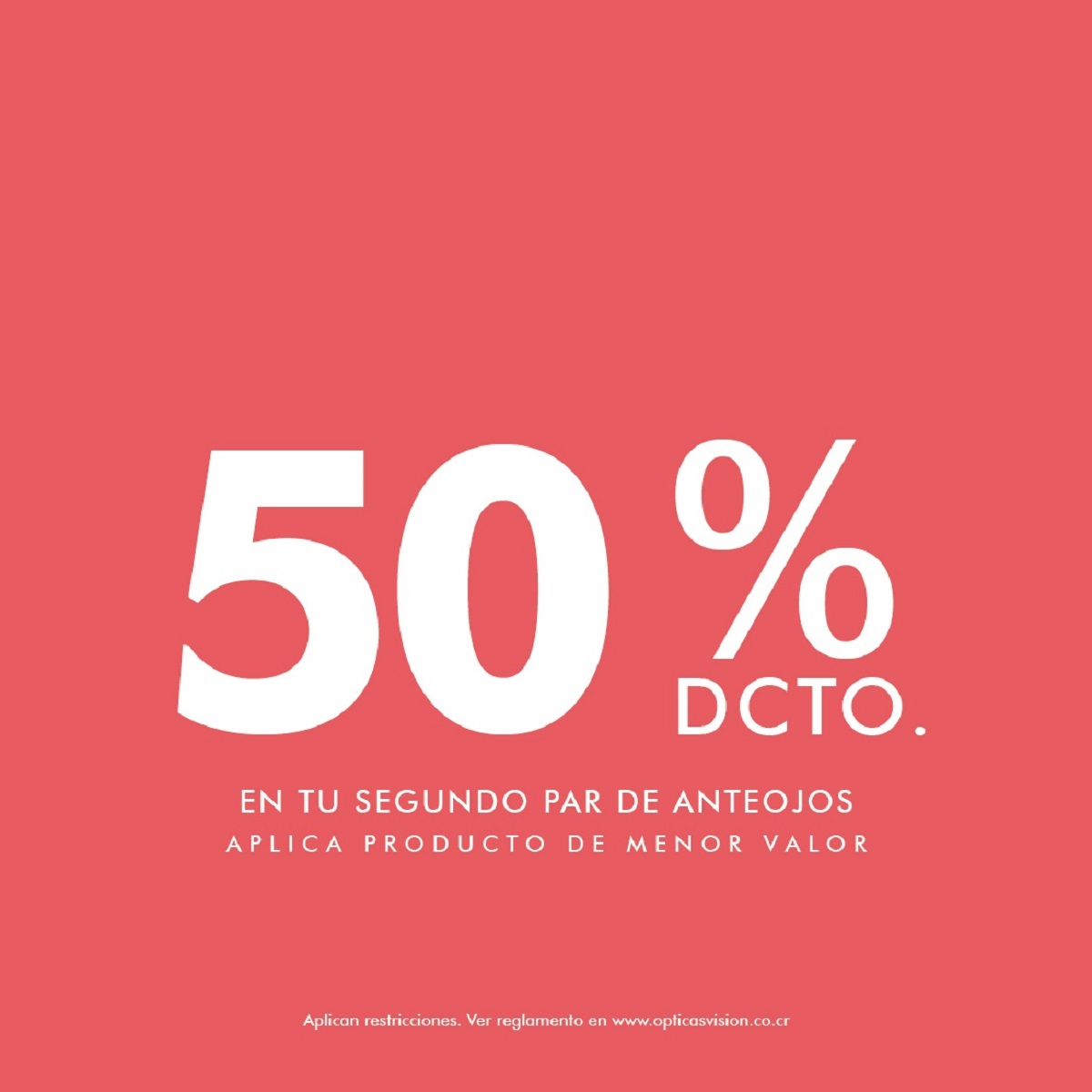 50% desc. en el segundo par