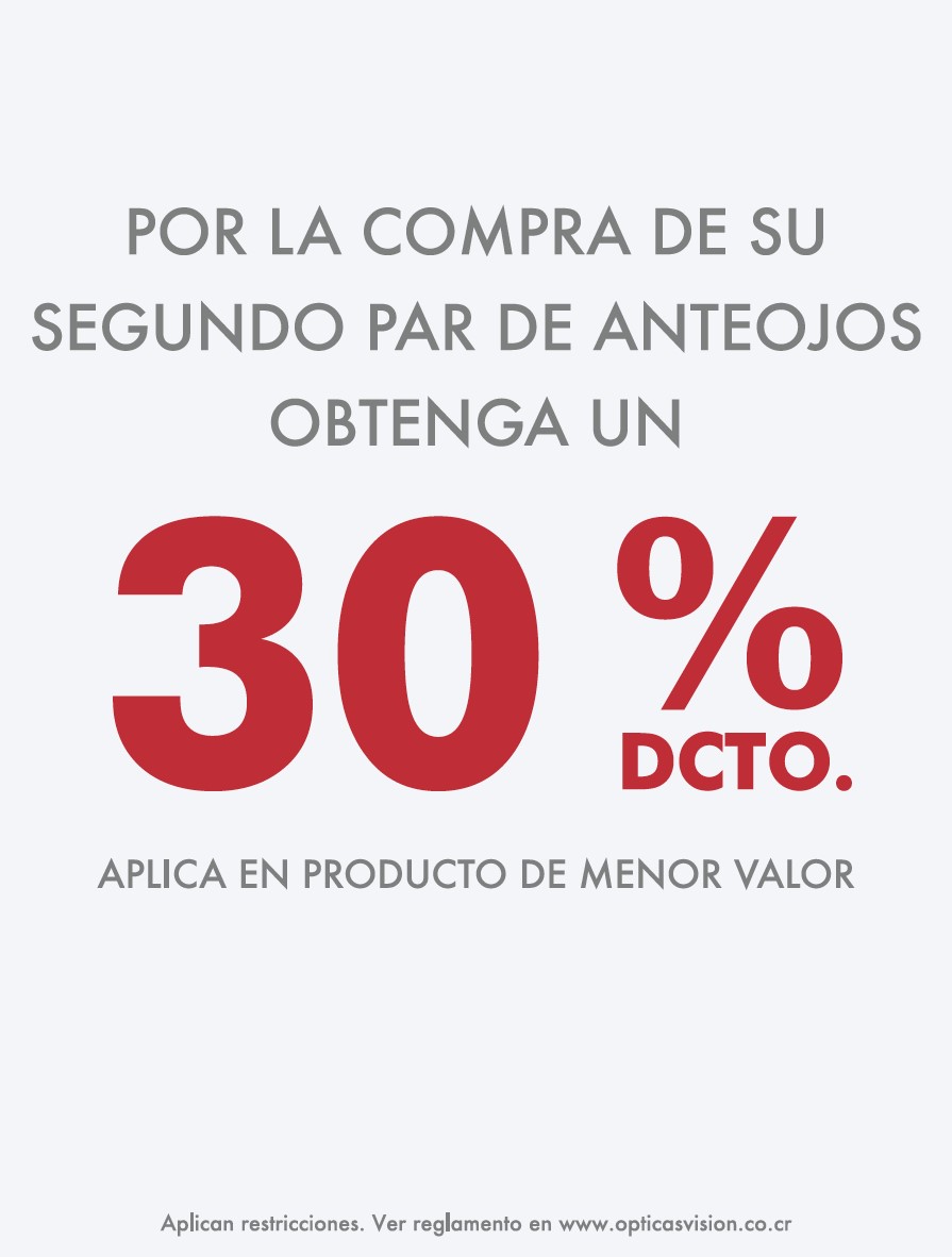 30% descuento segundo para de antojos